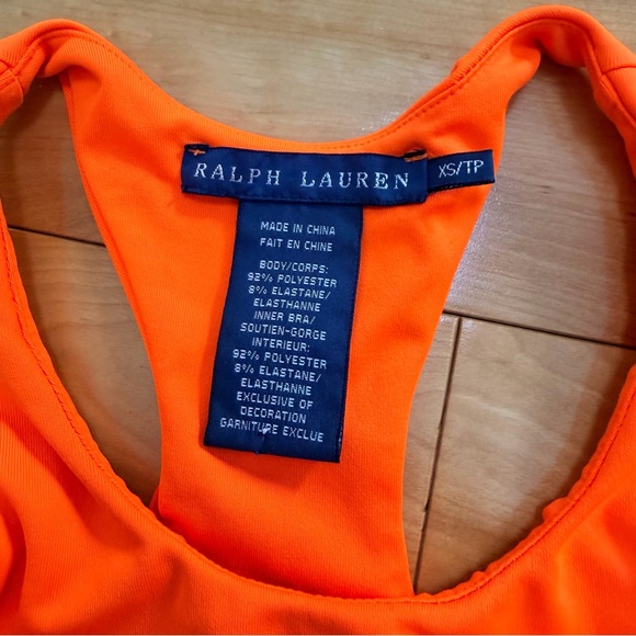 Ralph Lauren orange and white sports bra size XS - Picture 2 of 3